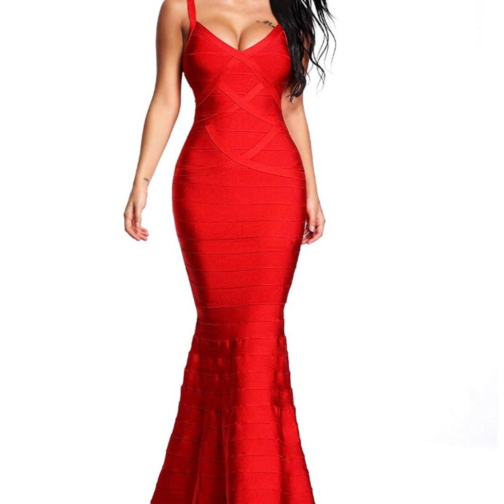 Hego Red Bandage Dress
